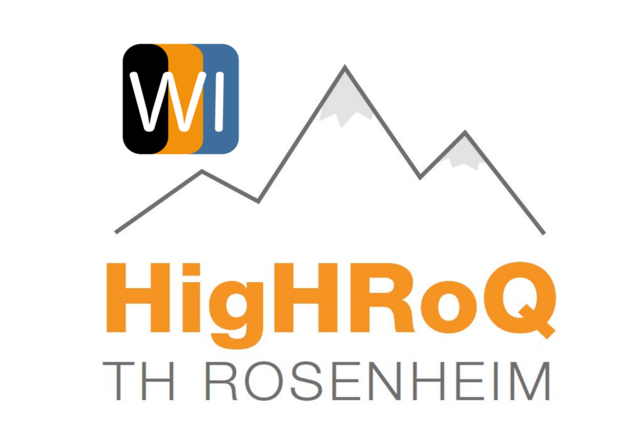 Logo vom HighRoQ-Projekt zusammen mit Logo der Fakultät WI