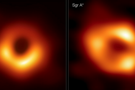 Vergleich der schwarzen Löcher M87* und SgrA*  