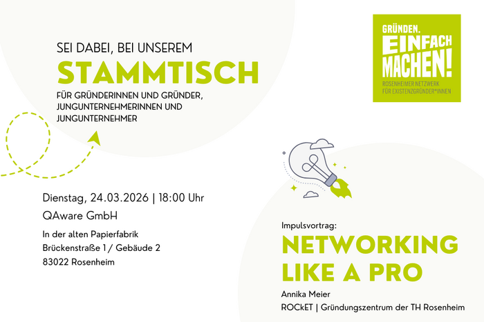 Gründungsstammtisch netzwerk gründen einfach machen am 24. März 2026