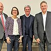 Das Präsidium der TH Rosenheim bestehend aus Professor Uwe Strohbeck, Professorin Stephanie Kapitza, Professor Heinrich Köster, Professor Peter Niedermaier und Kanzler Oliver Heller (von links)