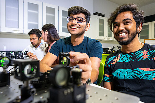 Students in mechatronics lab