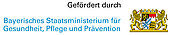 Logo des Bayerischen Staatsministeriums für Gesundheit, Pflege und Prävention