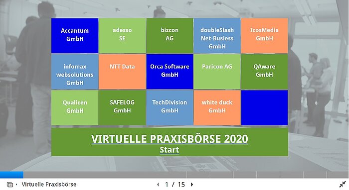 Portal der virtuellen Praxisbörse