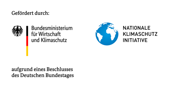 Gefördert durch Bundesministerium für Wirtschaft und Klimaschutz und Nationale Klimaschutzinitiative aufgrund eines Beschlusses des Deutschen Bundestages