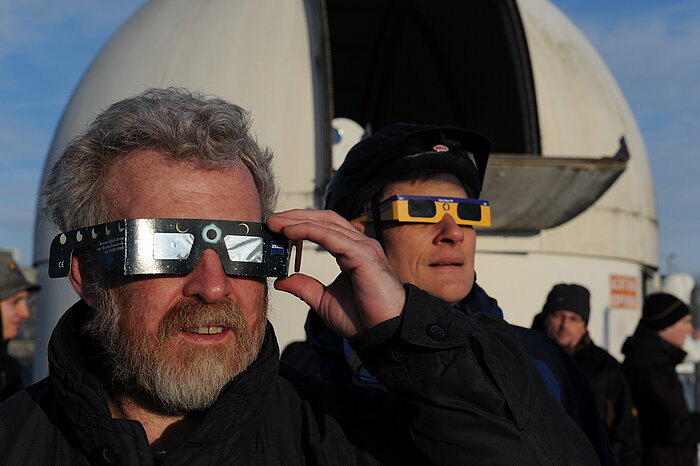 Beobachtung der Sonnenfinsternis an der Sternwarte Rosenheim 