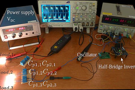 Demonstration der selbstangepassten elektrischen Nahfeldübertragung für variable Lasten