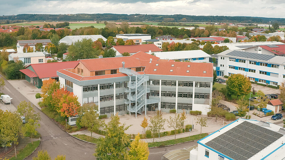 Vogelperspektive auf den Campus Mühldorf am Inn