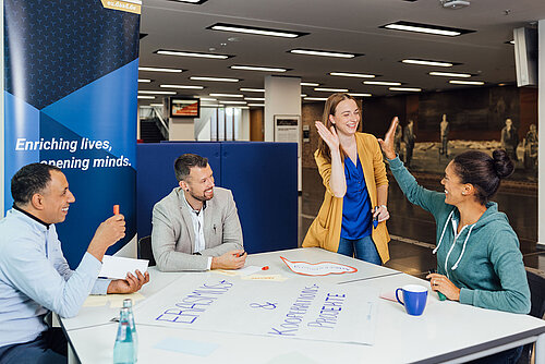 Group of people working together