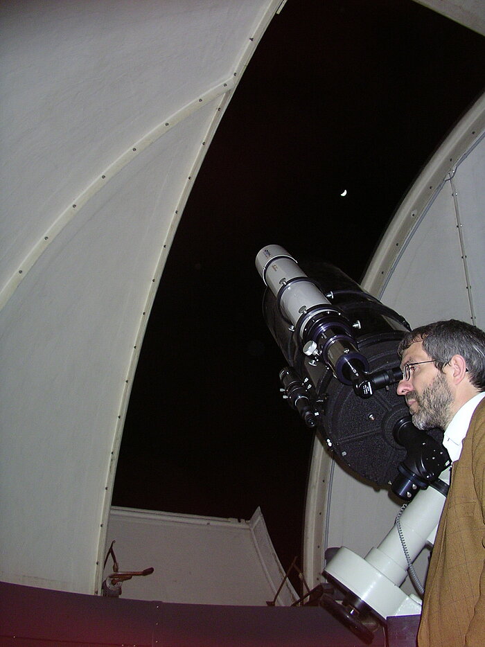 Sternwarte - Beobachtung mit Fernrohr