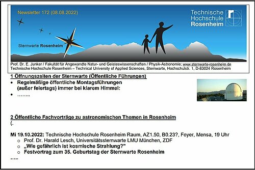 Newsletter Ausschnitt