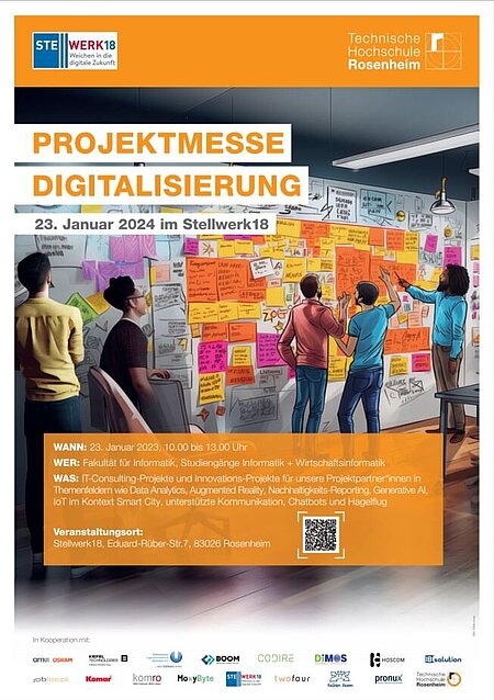 Plakat der Projektmesse am 23. Januar 2024