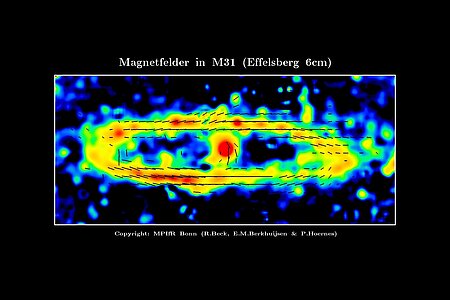 Magnetfeldkarte der Andromedagalaxie
